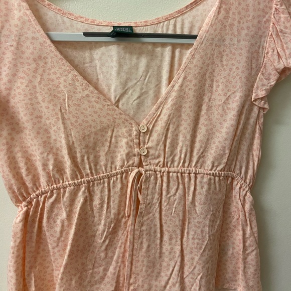 NWOT Wild Fable Flutter Tie Front V-neck top. - Picture 5 of 8